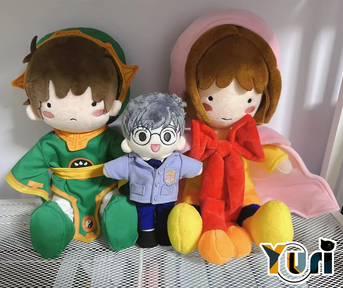 

Anime Card Captor Sakura Kinomoto Sakura Li Syaoran Tsukishiro Yukito Plush Doll Toy Clothes Costume Cosplay Cute Props Gift C