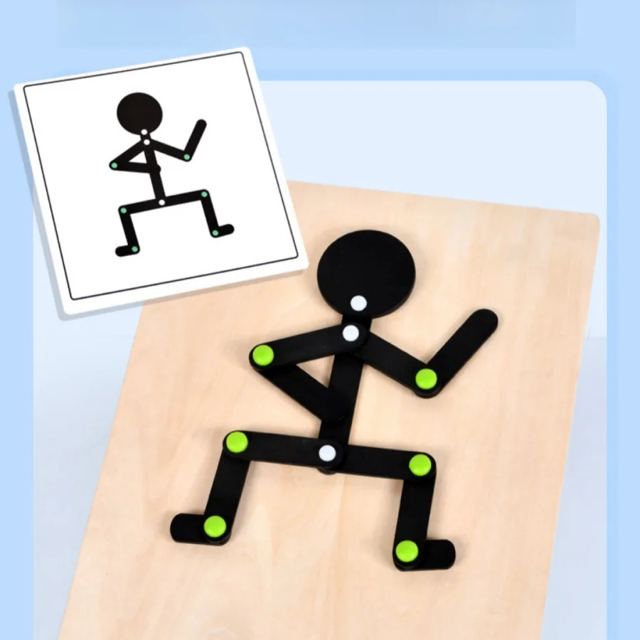 Interactive Wooden Man Puzzle: Educational and Versatile Children's Toy