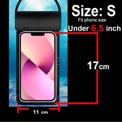 Universal IPX8 Waterproof Mobile Phone Pouch for Underwater Protection (Black S)