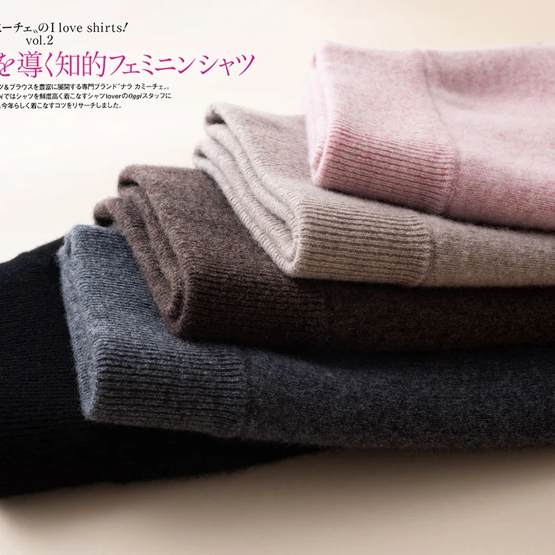 100% pure wool skirt new women's autumn and winter mid-length high-waisted thin cashmere skirt knitted all-match hip skirt - Image 5