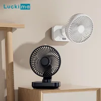 Ventilateur de Table Portable type-c Rechargeable 4 vitesses bureau USB ventilateur de refroidissement sans fil oscillant ventilateur mural suspendu 90 °   Degrés de réglage 1