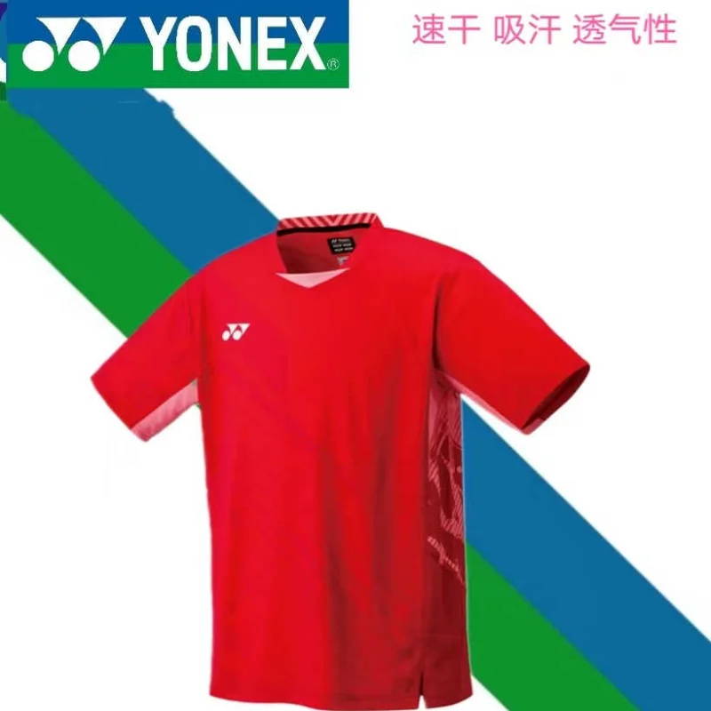 Short sleeve t shirt badminton uniforms New YONEX Badminton Tennis Wear Sports Short Sleeve T-shirt National Team Competition Wear Quick Dry Top