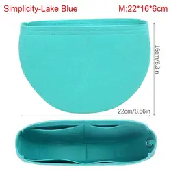 Durable Felt Handbag Insert - Portable Storage and Organization Solution (Blue - M - Simplicity)