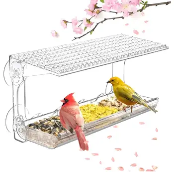 Clear Acrylic Window Bird Feeder 1