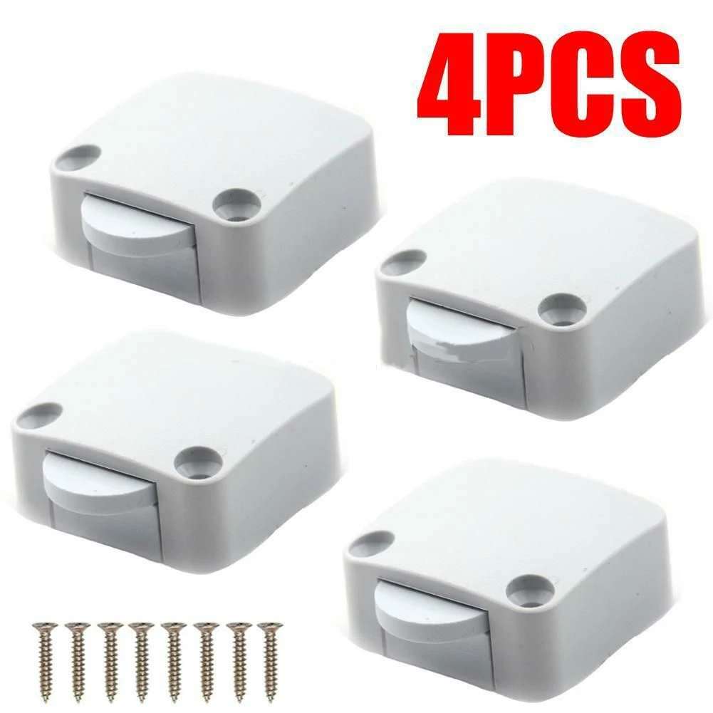 

4 Pieces Cabinet Door Switch Cabinet Light Switch Drawer Switch Door Self-resetting Door Control Switch 32 X34x15.7mm