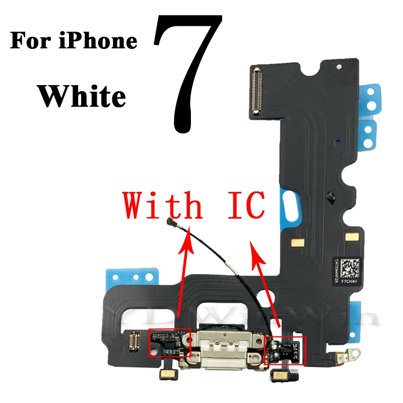 Conector De Puerto De Carga Y Micrófono Para IPhone 6S Plus - Repuesto Flexible Negro
