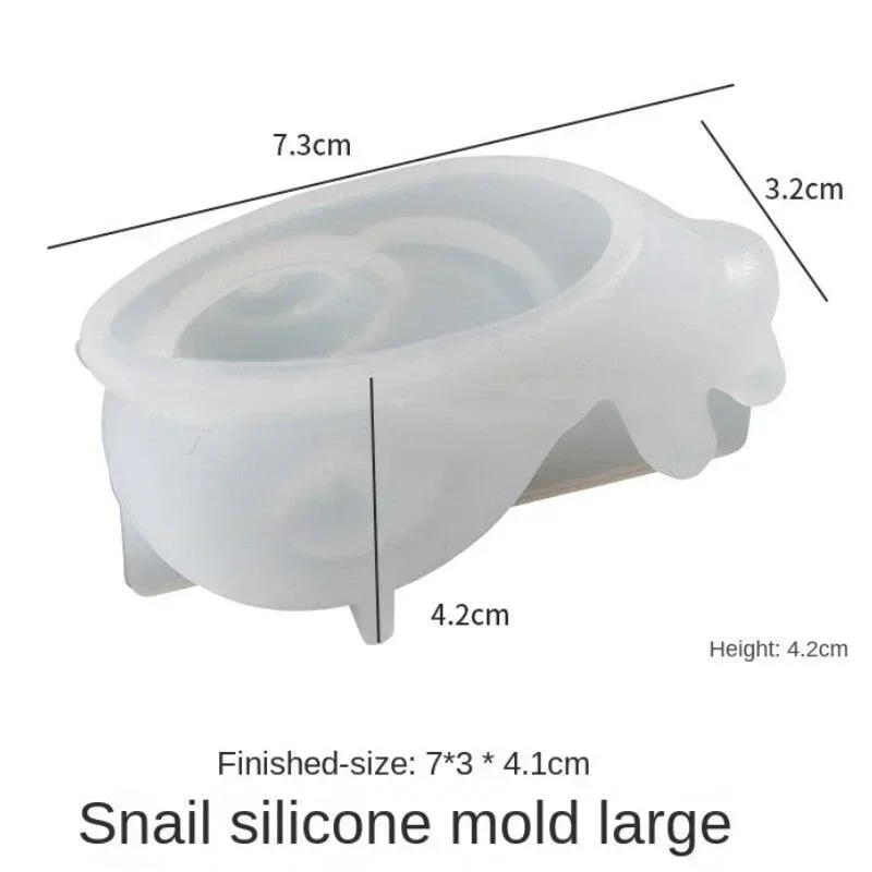 Crystal Epoxy Resin Mold Cute Snail Animal Silicone Casting Mold Snail Making Home Decor Plaster Mold