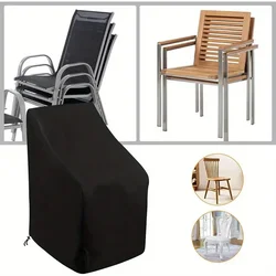 Premium Waterproof Outdoor Chair Cover - Durable Weather - Resistant 210D Fabric Lounge Protector - 89X89X120X89cm (Black)