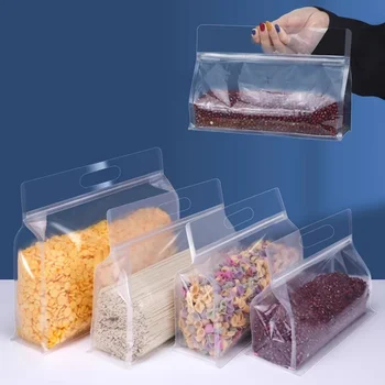 Conteneurs de stockage des aliments en Silicone, conteneurs étanches, réutilisables, sac fermé à fermeture éclair, tasse, sac frais, sac de stockage des aliments, emballage frais 1