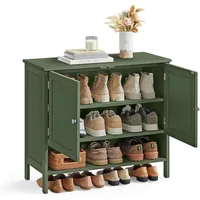 3-Tier Shoe Cabinets Organizer, Shoe Shelf, Modern Country Cabinet, Freestanding Cabinet with Height-Adjustable Shelf,  Entryway 1