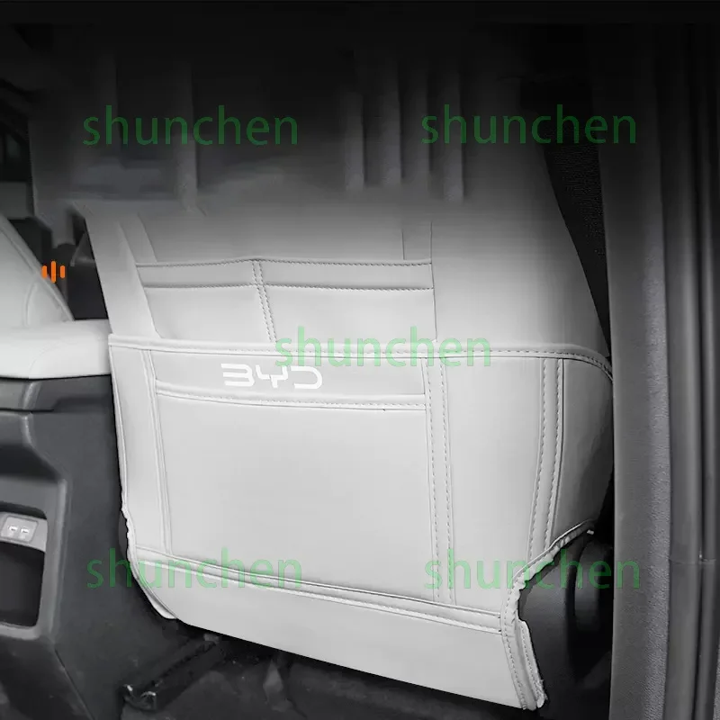 Car Rear Row Anti-kick Covers for BYD Yuan UP Seat Back Kick Protector Dirt-proof Leather Cover Interior Accessories
