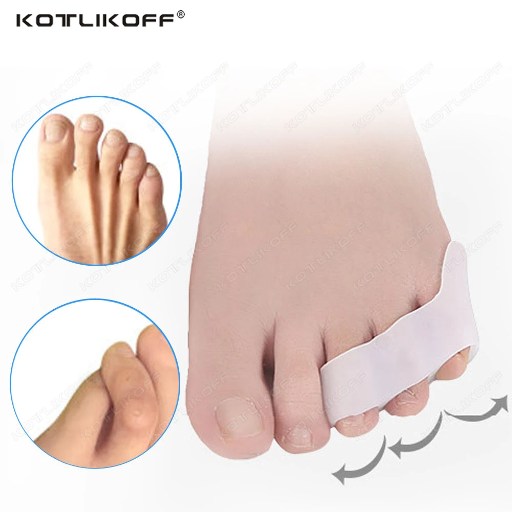 

Little Toe Straightener Orthopedic Products Toe Overlap Thumb Valgus Protector Silicone Gel Foot Feet Pads Relief Foot Pain