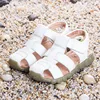 Children's Sandals 2022 Summer Sports Pig Leather Breathable Anti-kick Barefoot Sandals Boy's Wear-resistant Beach Sandals 2