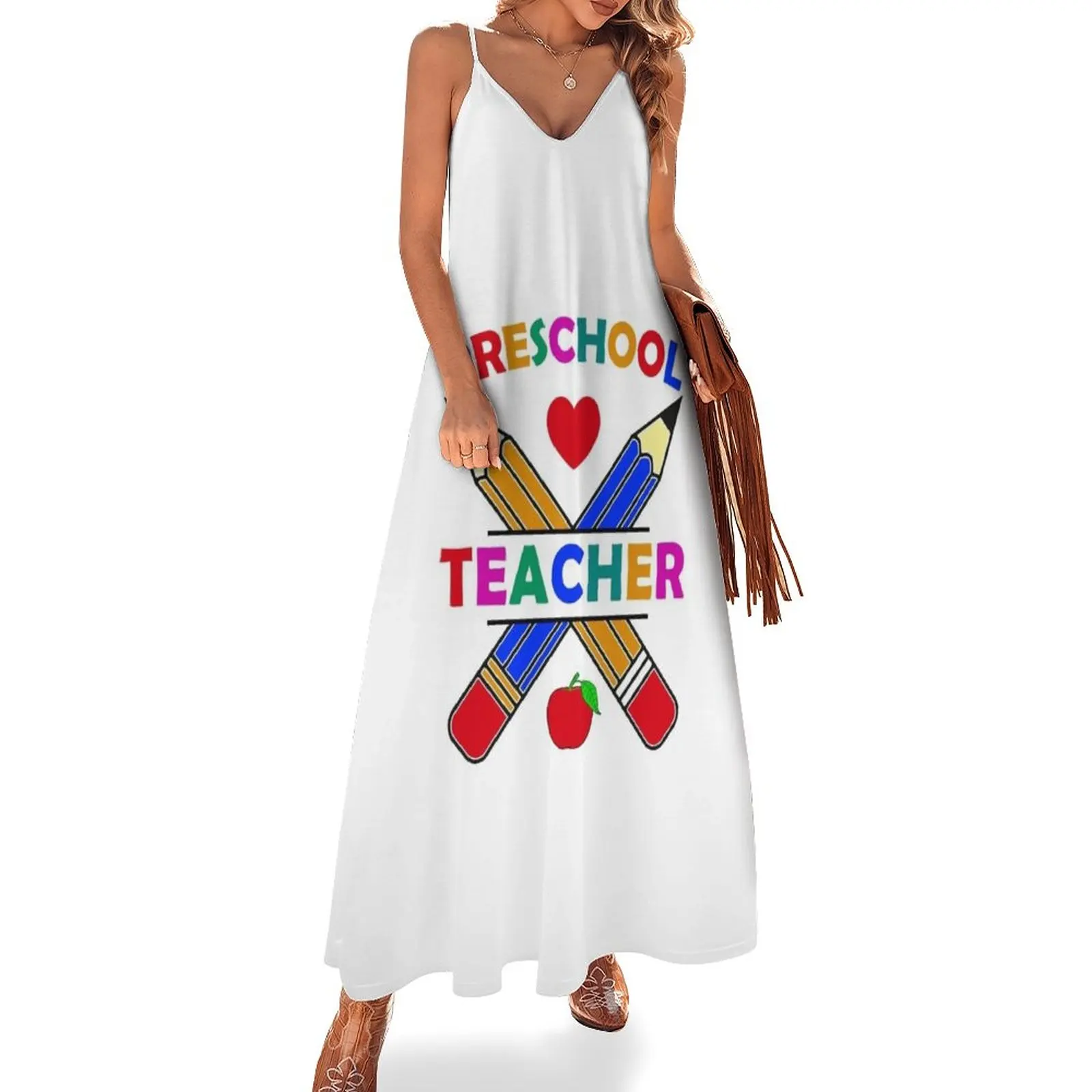 

New Preschool Teacher Sleeveless Dress dresses with long sleeves Women dresses summer chic and elegant woman dress