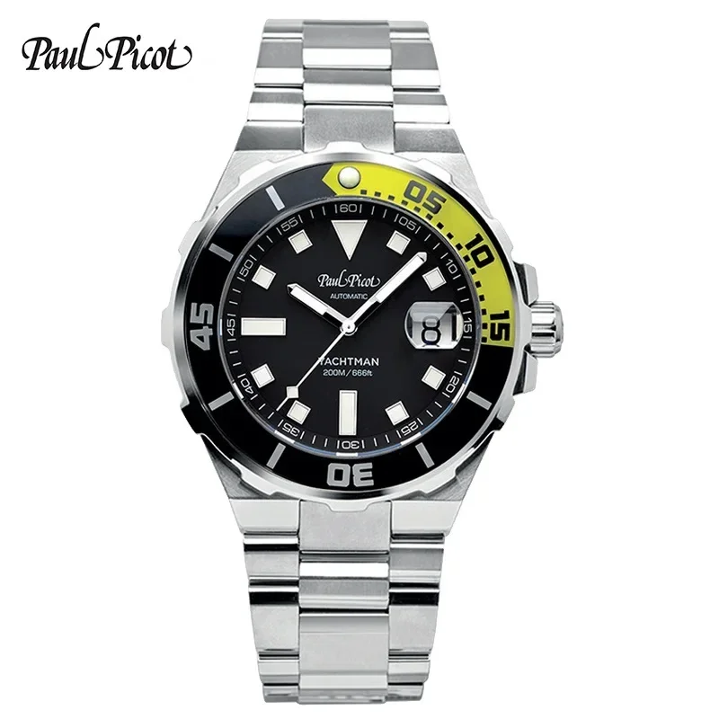 

Paul Picot Luxury Men's Watches Stainless Steel Band Fashion Waterproof Quartz Watch For Man Calendar Male Clock Reloj Hombre