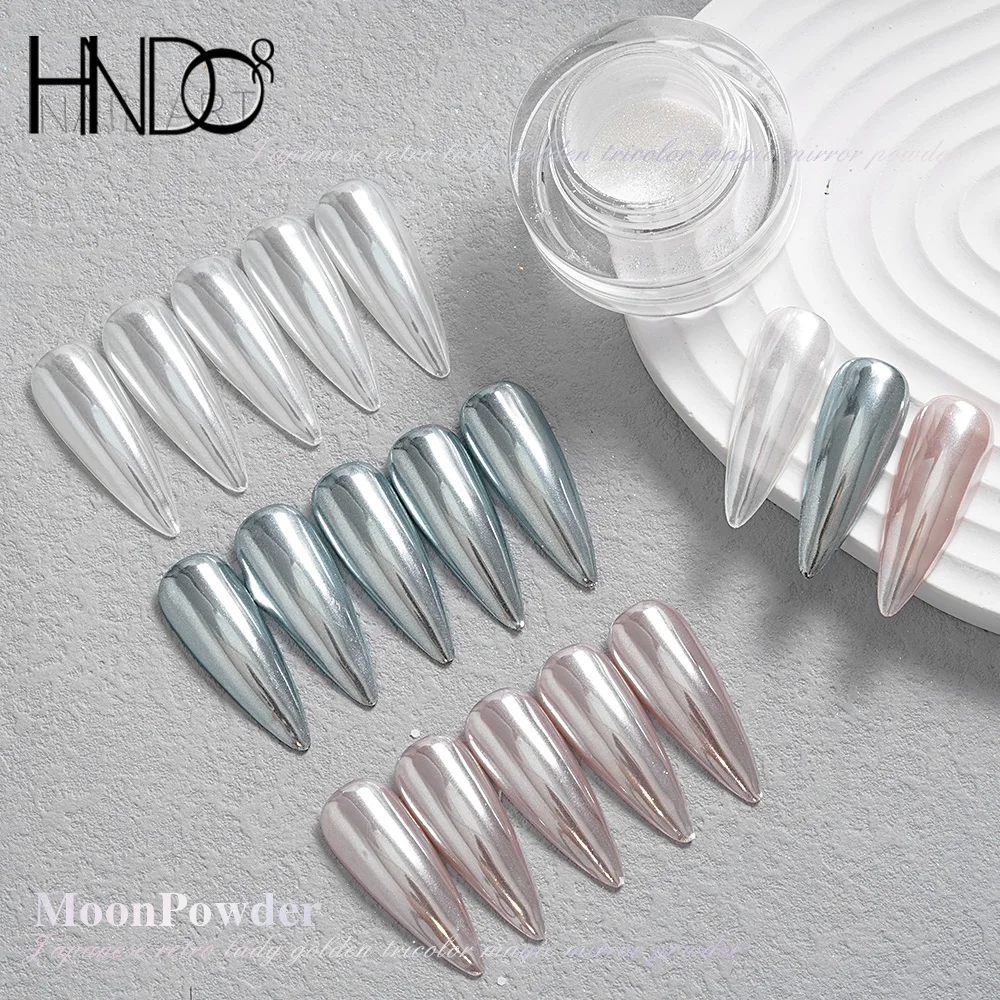HNDO 11 Color Moonlight Aurora Nail Glitter Chameleon Powder Bright Mirror Effect for Manicure Nail Art Design Pigment Dust CM