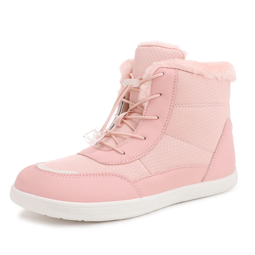 Women's Winter Snow Boots Fur Lined Barefoot Boots Anti-Slip Ankle Booties Walking for Outdoor Hiking