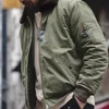 Maden Vintage B15 Bomber Jacket for Men Faux Rabbit Fur Lapel Signature Arm Pocket Winter Thickened Warm Windproof Coat Parkas 3