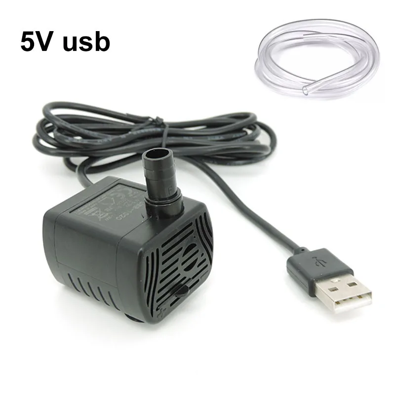 Pompe à eau USB 5V, 200L/H, filtre de radiateur, faible bruit, moteur sans balais, accessoires réglables, SubSN