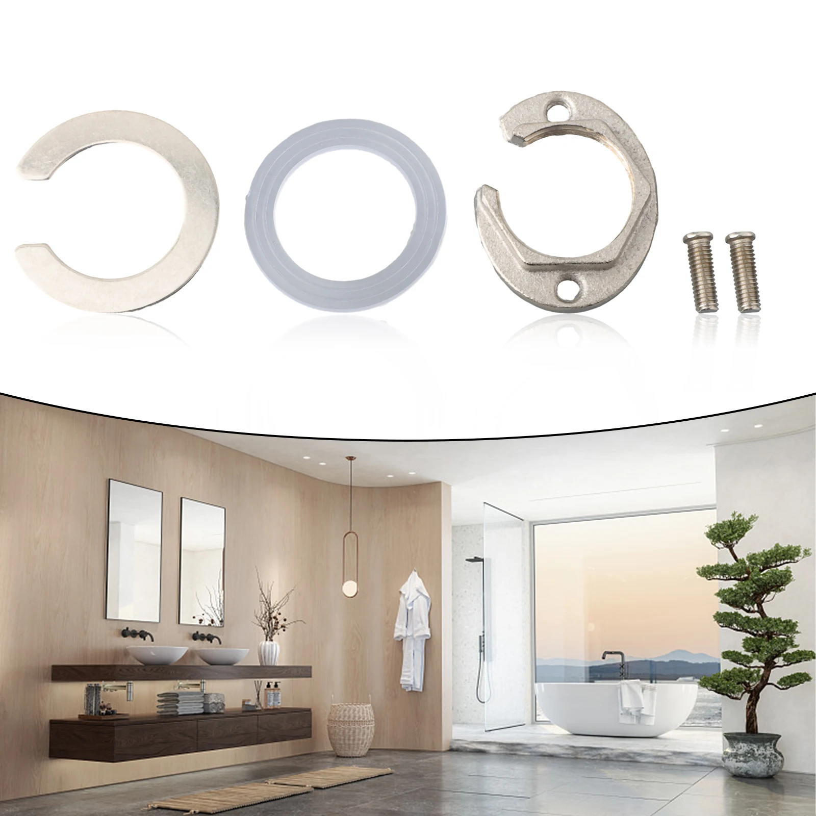 

Комплект для крепления смесителя с защитой от ослабления, гайковерт с болтом M8 для шайбы, пластина, кухонный инструмент для раковины, крепежная Пряжка для кухонного смесителя