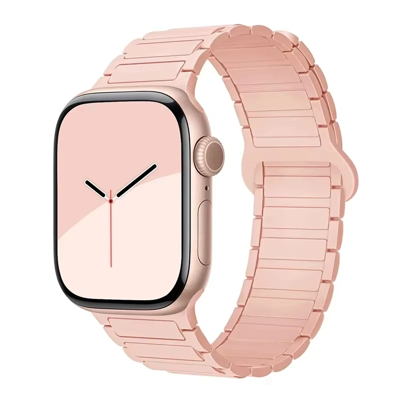 ตัวเลือกสินค้า สายซิลิโคนแม่เหล็ก iWatch 40-49 มม. ปรับได้ ใส่สบาย ทนทาน
