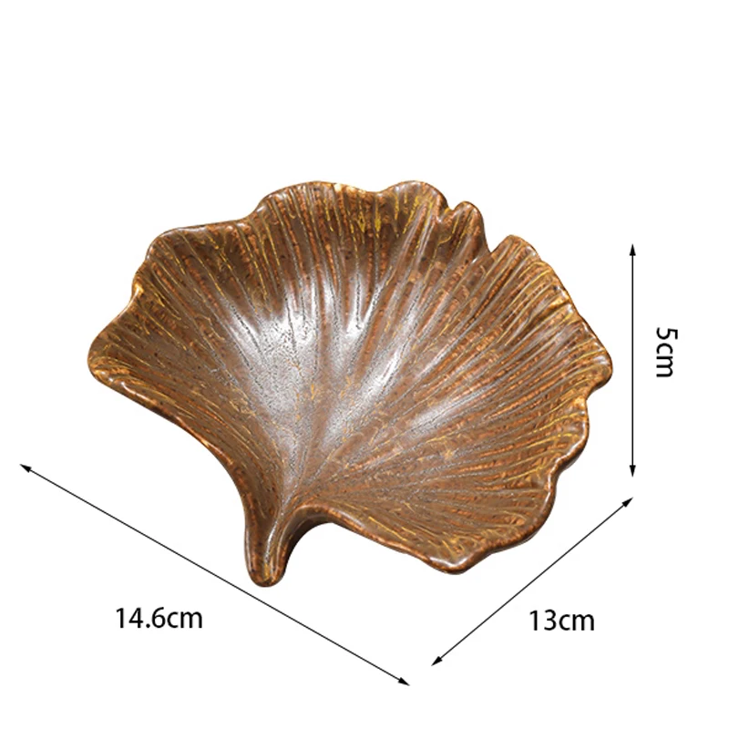 Creative Ceramic Draining Soap Box, Light luxury Leaf Shaped Soap Dishes, Home Hotel Bathroom Kitchen Supplies Storage Rack, 1Pc