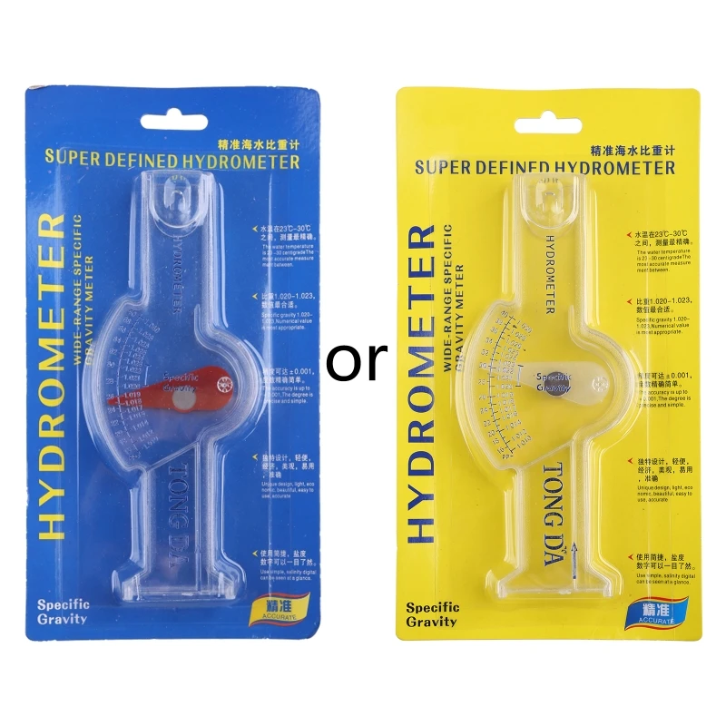 Salinity Tester Sea Hydrometer Aquarium Marine Salinity Meter for Fish for Tank Saltwater Freshwater Specific Gravity Te 87HA aquarium salinity tester