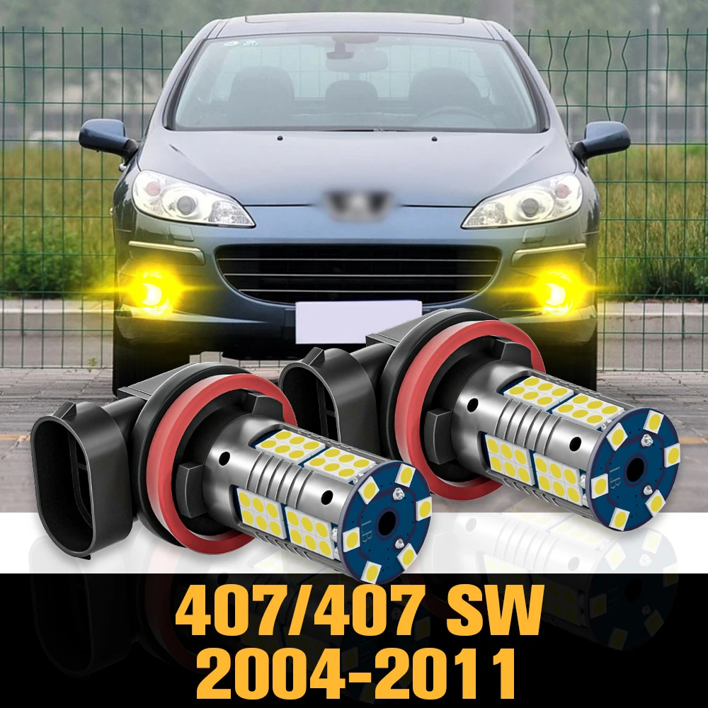

2pcs Canbus LED Fog Light Lamp Accessories For Peugeot 407 SW 2004-2011 2005 2006 2007 2008 2009 2010