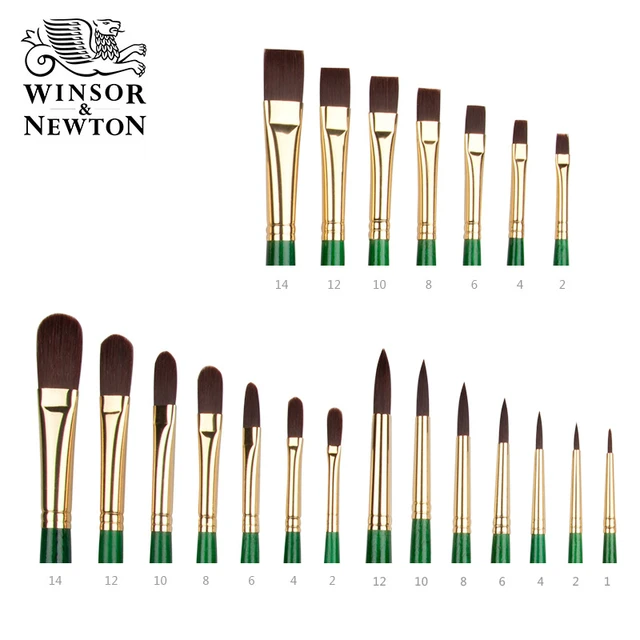 1Set Winsor Newton Acrylic / Oil Painting Brushes High Elastic Nylon Long  Rod Art Painting Brush Set