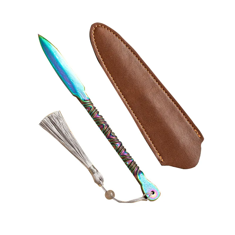 Chinese Pu'er Tea Knife Retro Diamond Tea Needle Cutters Brick Tools Split Tea Brick Pry Tea Cone Tool Tea Ceremony Accessories