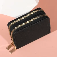 Women Zipper Short Style Purse LycheePattern Fashion Large Capacity Multi CaroSlot Coin Purse With Zipper - Image 6