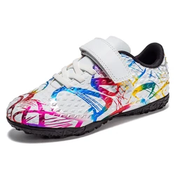 Stylish Children's Low - top Football Boots - Non - slip and Wear - resistant Sports Footwear - 31 (WHITESD)