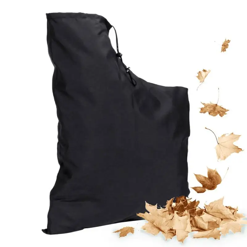 black Universal Leaf Blower Bag Replacement Self Unloading Bag Adjustable Leaf Collection Replacement For Vacuum Storage Bag