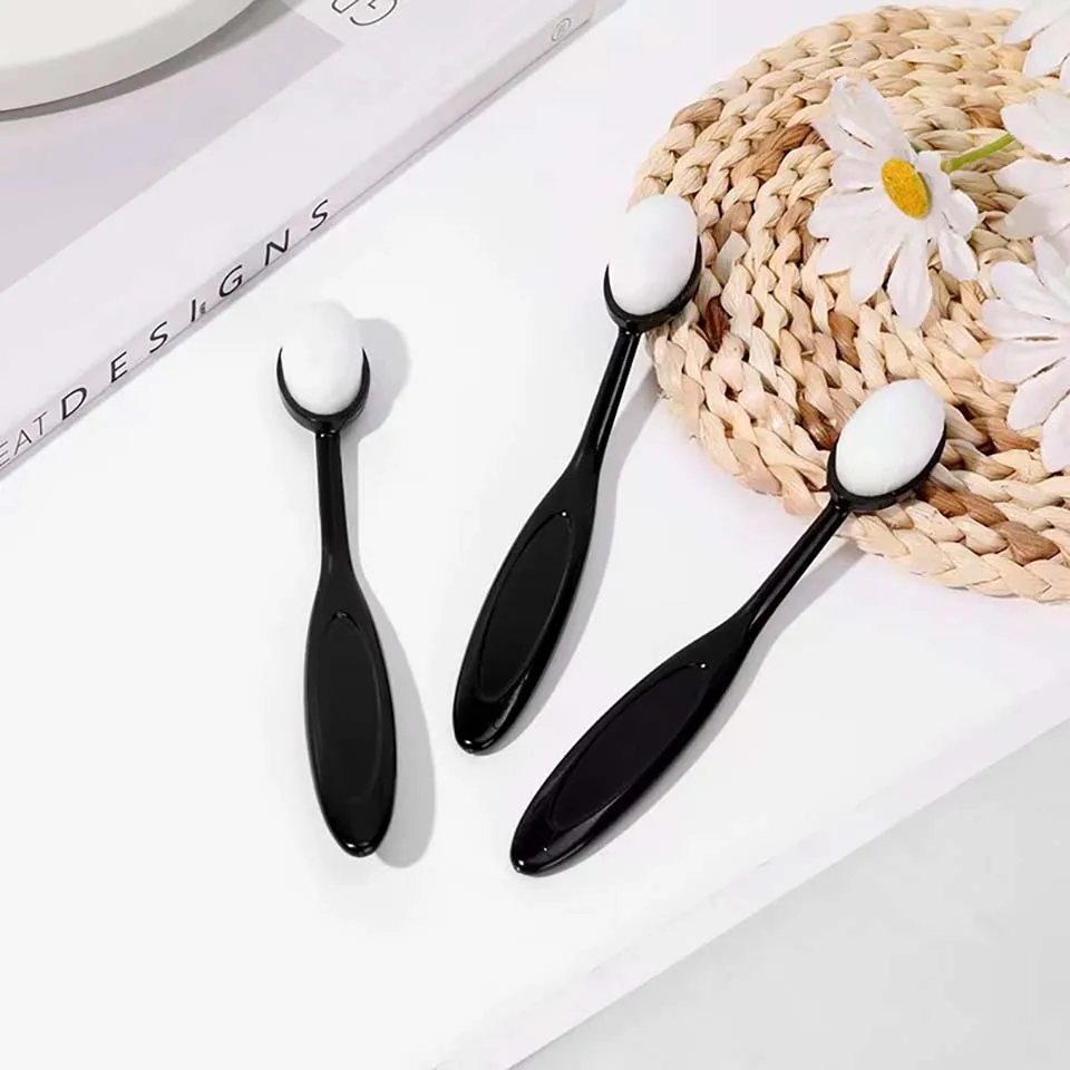 10/20/50 pezzi di pennelli per fondotinta di grandi dimensioni a forma di spazzolino da denti, strumento per il trucco, per un'applicazione rapida e uniforme di creme e polveri cosmetiche - immagine 3