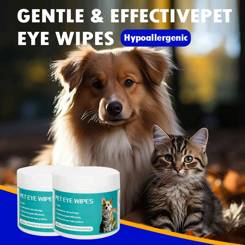 Pet Eye Wipes Cats And Dogs Tearmark Wet Wipes Cats And Dogs Universal No Irritation Cleaning Products 100 Canned pet cleaning wipes