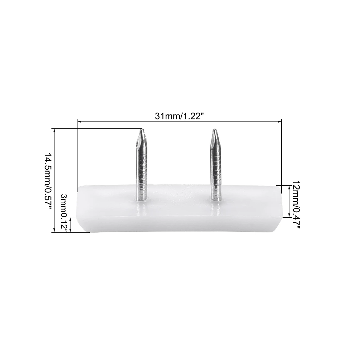 20/40/60/80pcs Furniture Feet Nail Square Chair Table Leg Protector Pad 31mm x 12mm White Plastic