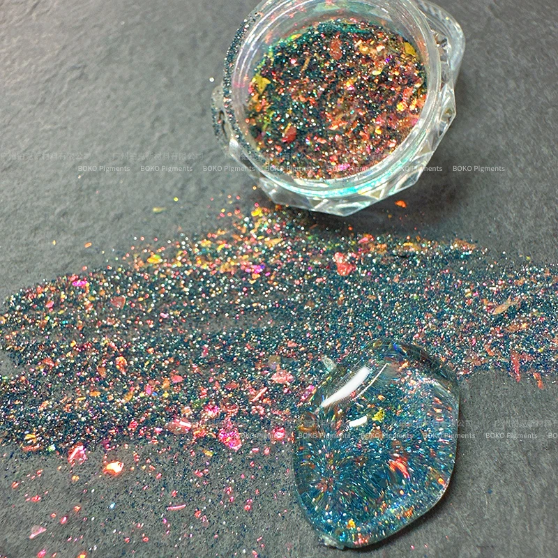 BOKO 0.5g Nails Starry Sky Diamond Dust Pigment Reflective Chrome Glitter Powder For Gel Polish Manicure Decoration
