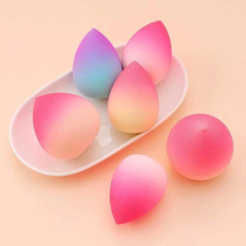 50pcs 사용자 정의 로고 라텍스 무료 대리석 화장품 스폰지 파우더 퍼프 개인 브랜드 스폰지 퍼프 도구 도매 메이크업 스폰지