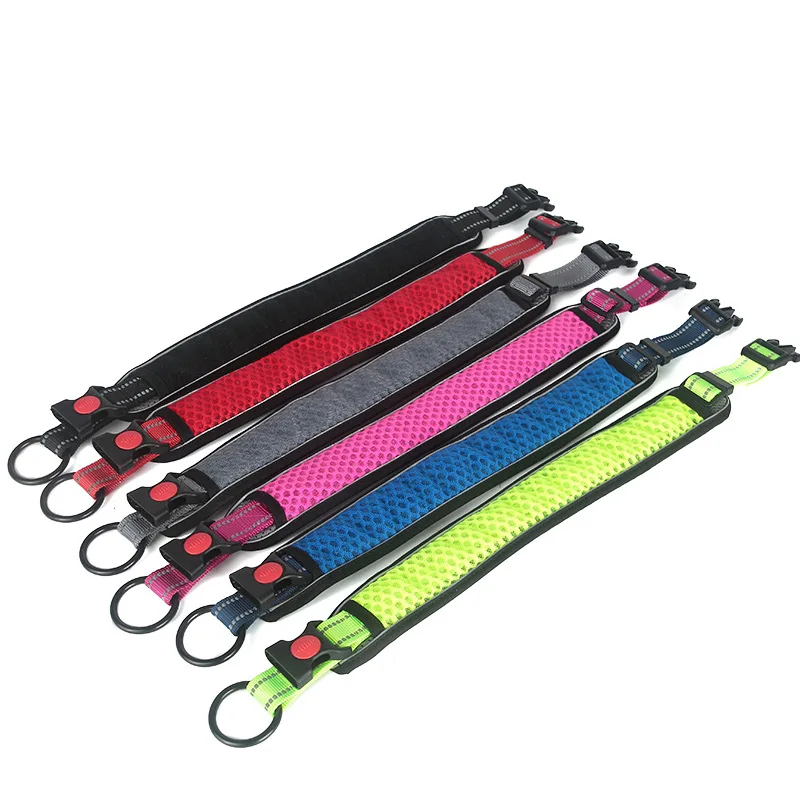 3M Reflective Dog Collar Night Safety Honeycomb Net Breathable Comfortable Explosion-Proof Nylon Dogs Collar For Large Small Pet,dog collar,pet collar