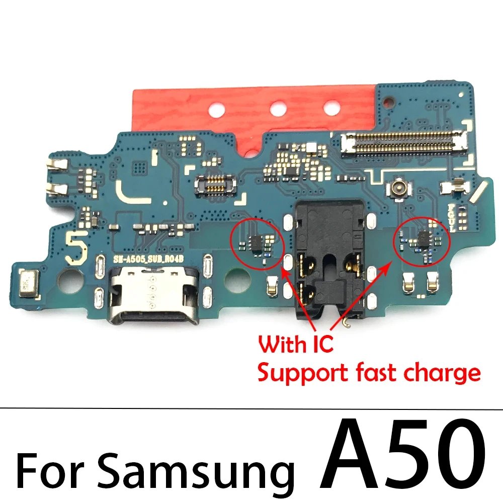 USB Charger Charging Port For Samsung A71 A70 A51 A50 A41 A40 A31 A30 A21S A20 A60 A10 Dock Connector Microphone Board