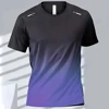 Men's T-Shirts Sports Fitness Sportswear Quick-Drying Gradient Short Sleeve Tops Outdoor Basketball Training Running Men Clothes 2