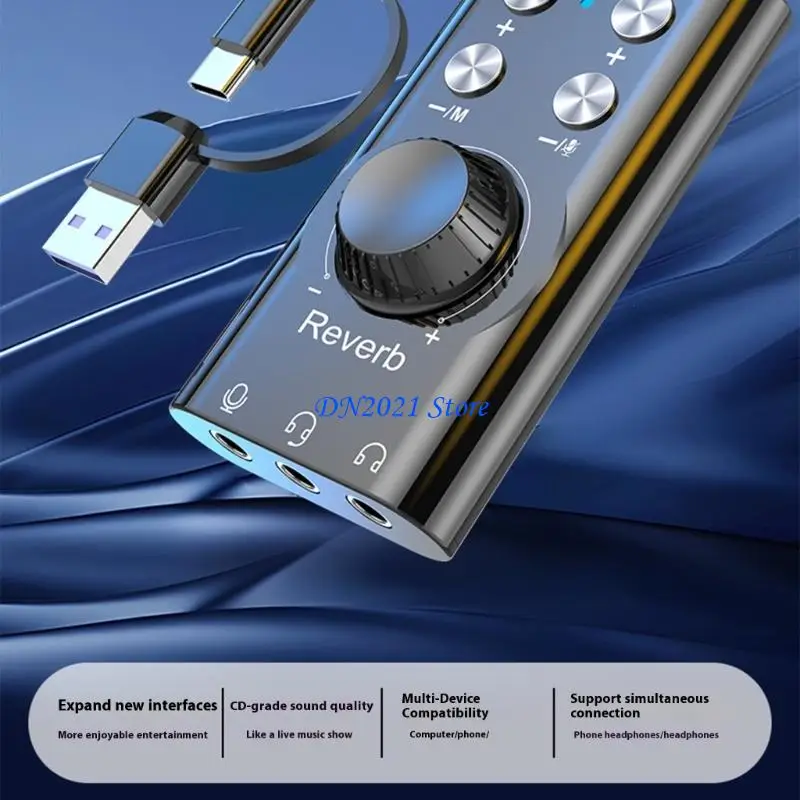 게임 음악 제작을 위한 디지털 신호 처리 기능이 있는 F3KE 휴대용 컴퓨터 사운드 카드