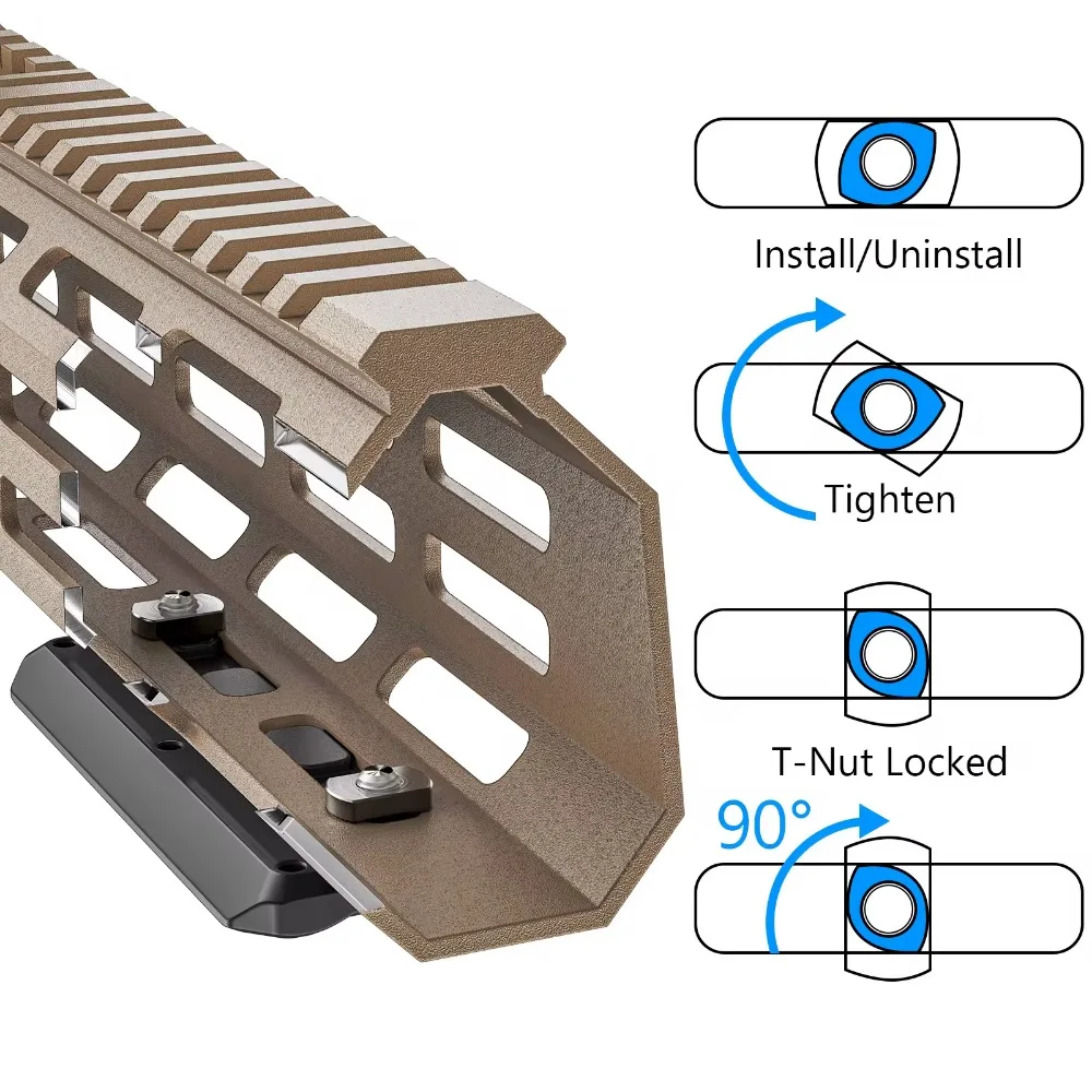 Tripod Adapter Mount Camera Tripod Adapter WEYLLAN M-LOK Arca Rail Tripod Mount Adapter Bipod Arca-Swiss/RRS Dovetail Hunting For Bipod Tripod Ballhead Quick Release Plate