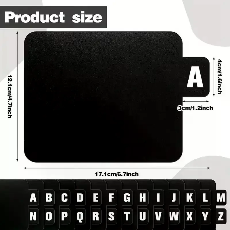 26개 A-Z 알파벳 CD/DVD/비닐 레코드 보관 디바이더 파일 정리 분리대 가정 및 사무실 공간 절약