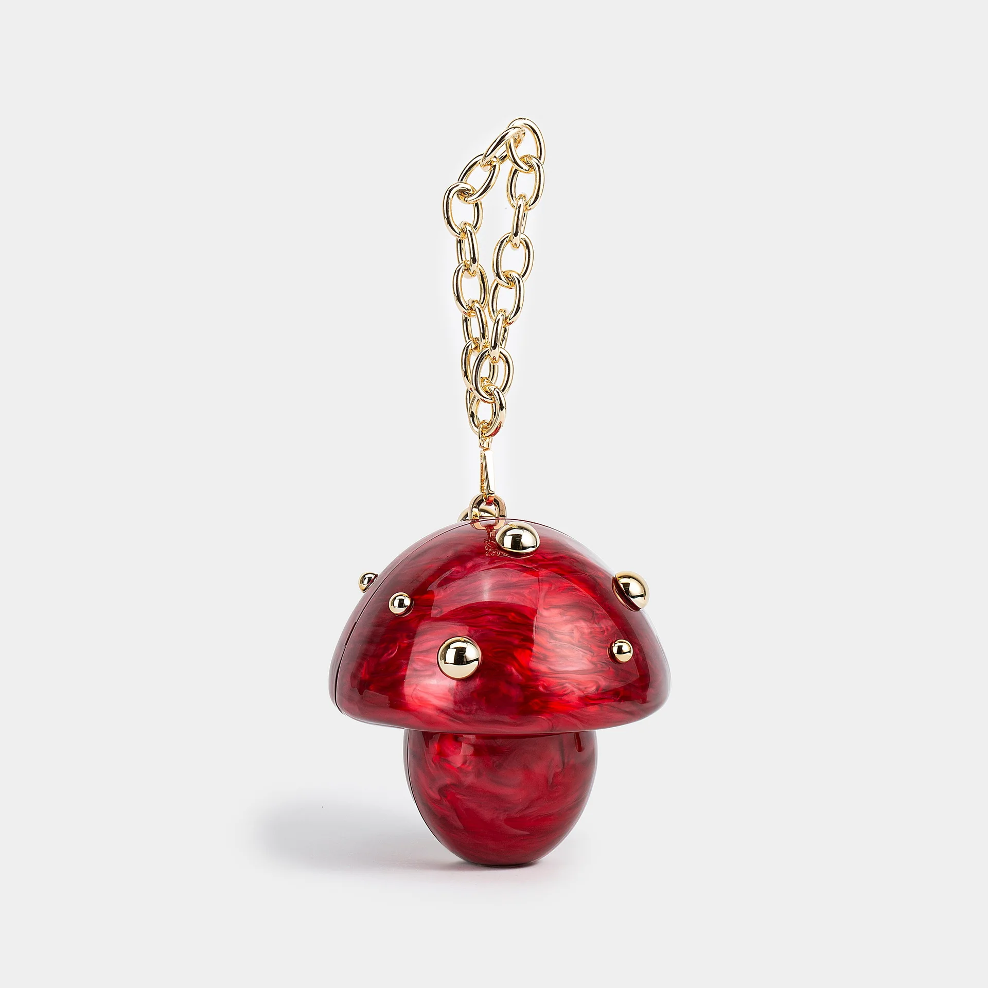 Women Acrylic mushroom Bag Cute Evening Clutch Bag For Wedding Party Small Gold Purses Designer Summer Beach Handbags