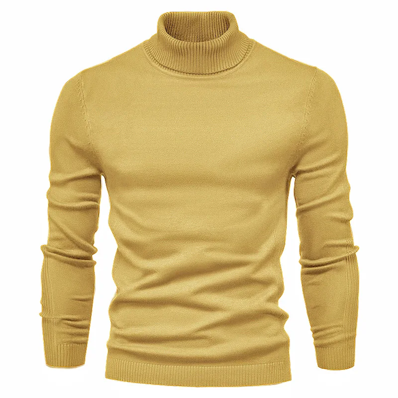 Autumn Winter Fashion Harajuku Turtleneck Sweaters Men All Match Knitwear Thick Casual Ropa Hombre Long Sleeve Knitting Tops