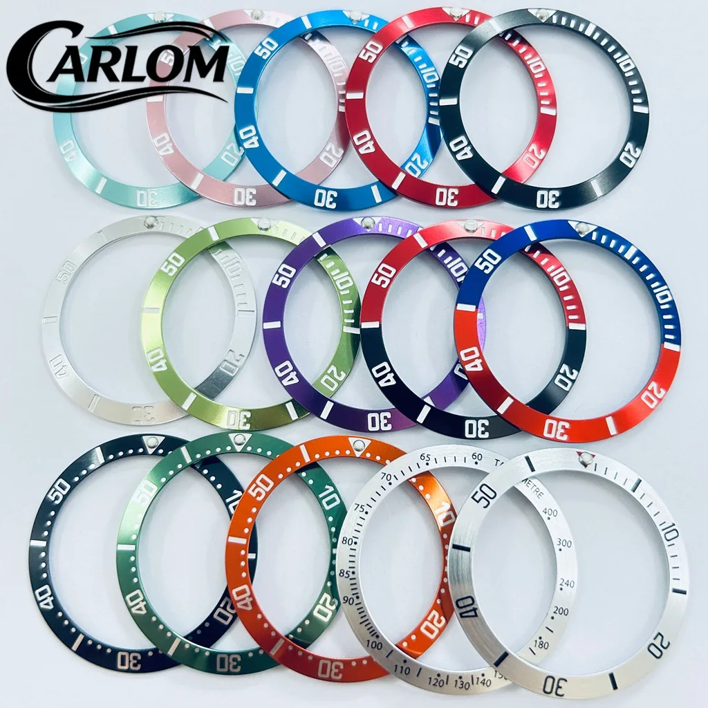 Black Blue Green Gray Ceramic Aluminium Sloping Bezel Insert
