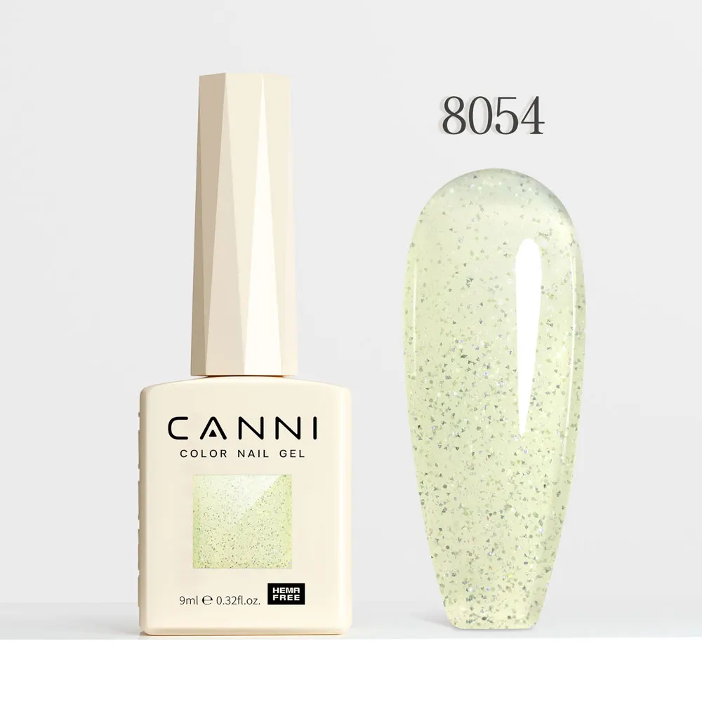 CANNI Super Glossy Glitter Cat Eye Nail Gel Polish - Hema Free Diamond Top Coat, Semi-Permanent UV LED Varnish
