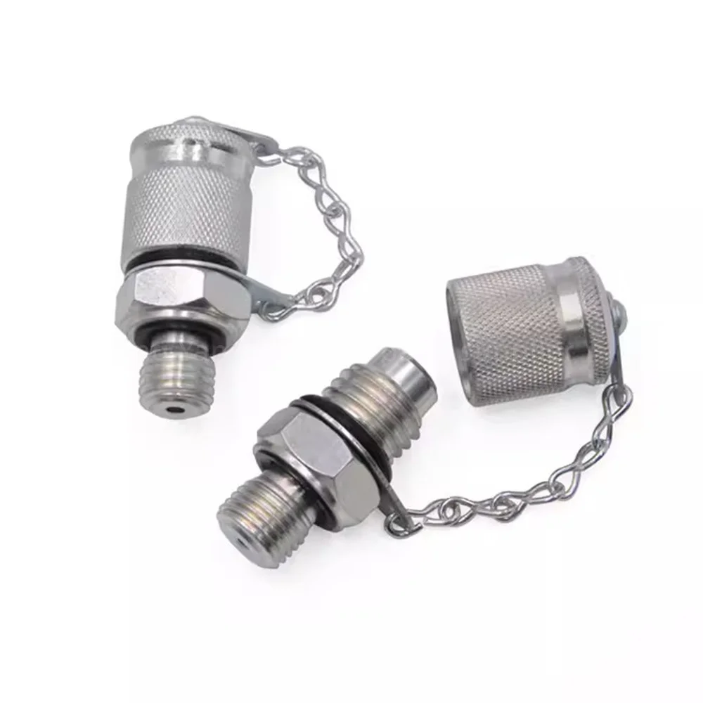 9pcs/1set Hydraulic Pump Quick Pressure Test Quick Plug Test Joint Pressure Hose Joint G1/4 G1/8 G3/8 M10 Excavator Parts