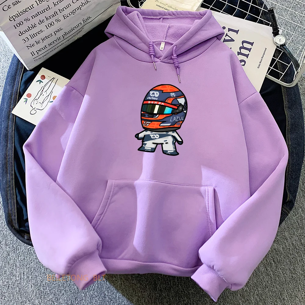 

The Mini Racer Racing Car Aesthetic Hoodies Women Japanese Anime Long Sleeve Sweatshirts Autumn/Winter Loose Harajuku Sportwear